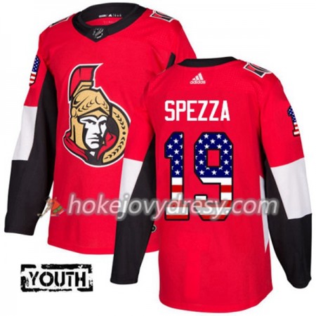 Dětské Hokejový Dres Ottawa Senators Jason Spezza 19 2017-2018 USA Flag Fashion Černá Adidas Authentic